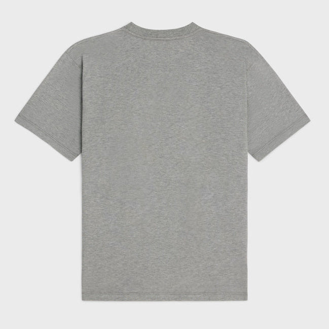 College Print Grey Cotton Jersey T-shirt