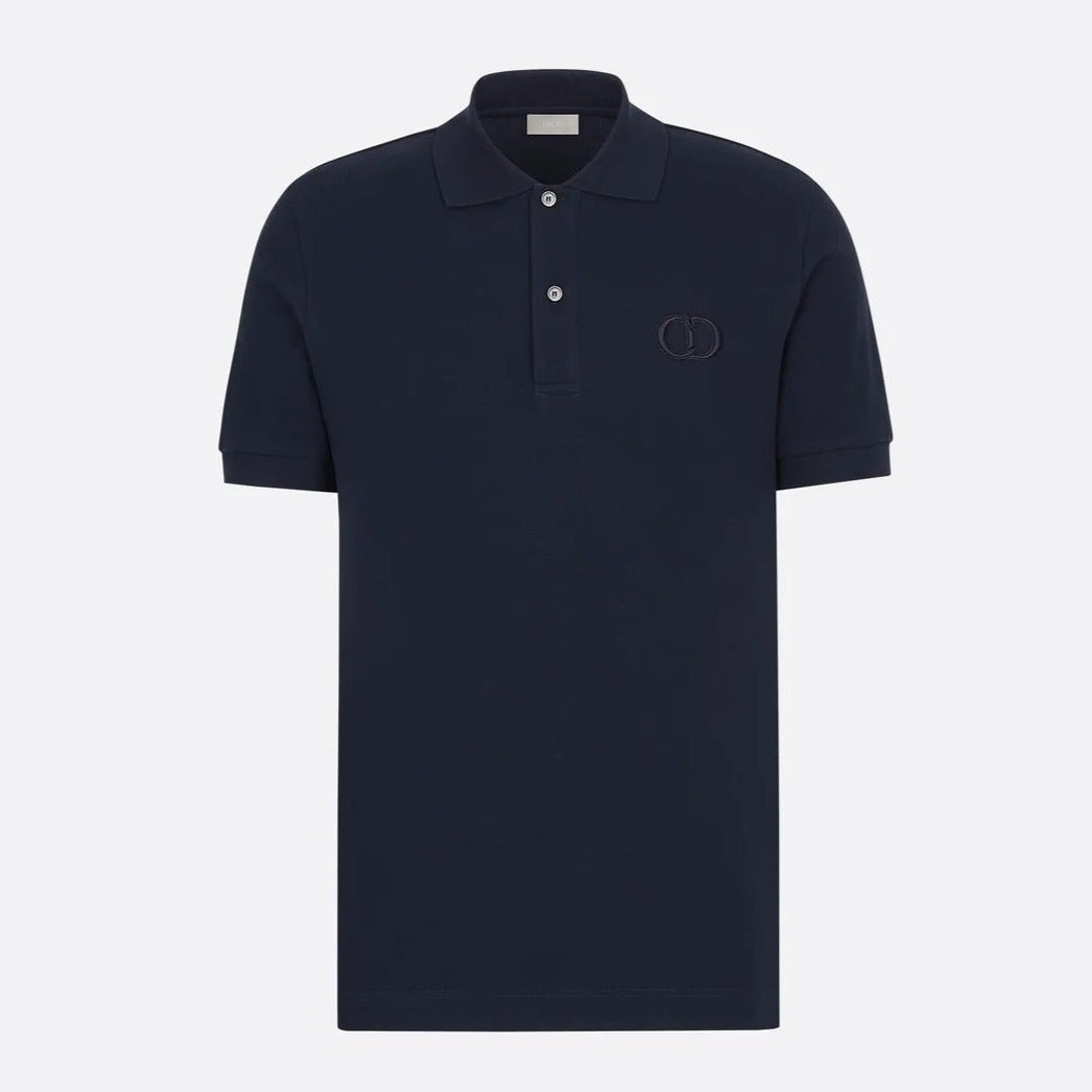 CD ICON LOGO EMBROIDERY NAVY BLUE POLO SHIRT