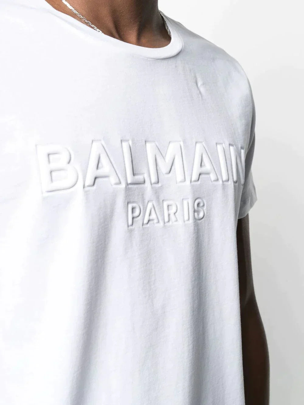 BLM Logo-embossed Cotton White T-shirt - Styledistrict