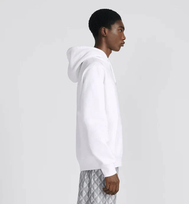 CD DIAMOND WHITE HOODED SWEATSHIRT