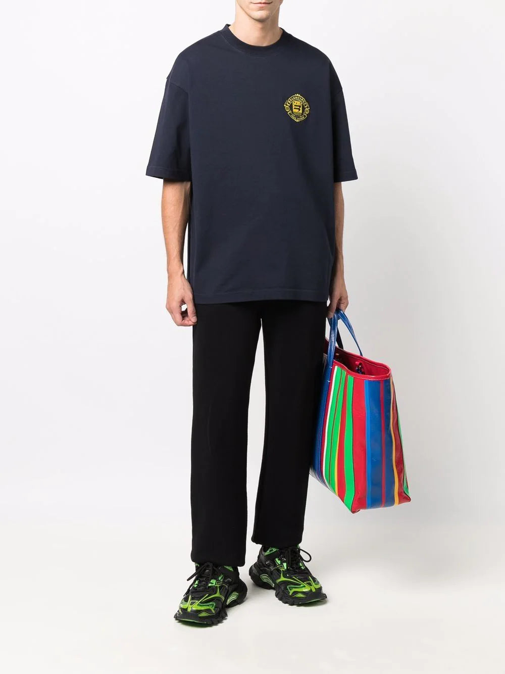 BLCG Logo-embroidered Black T-shirt - Styledistrict