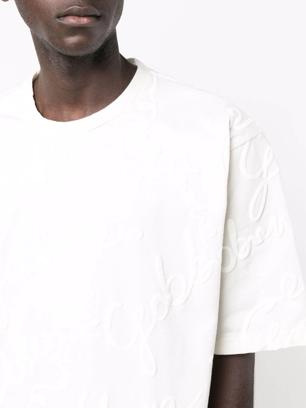 DG logo-print white cotton T-shirt - Styledistrict