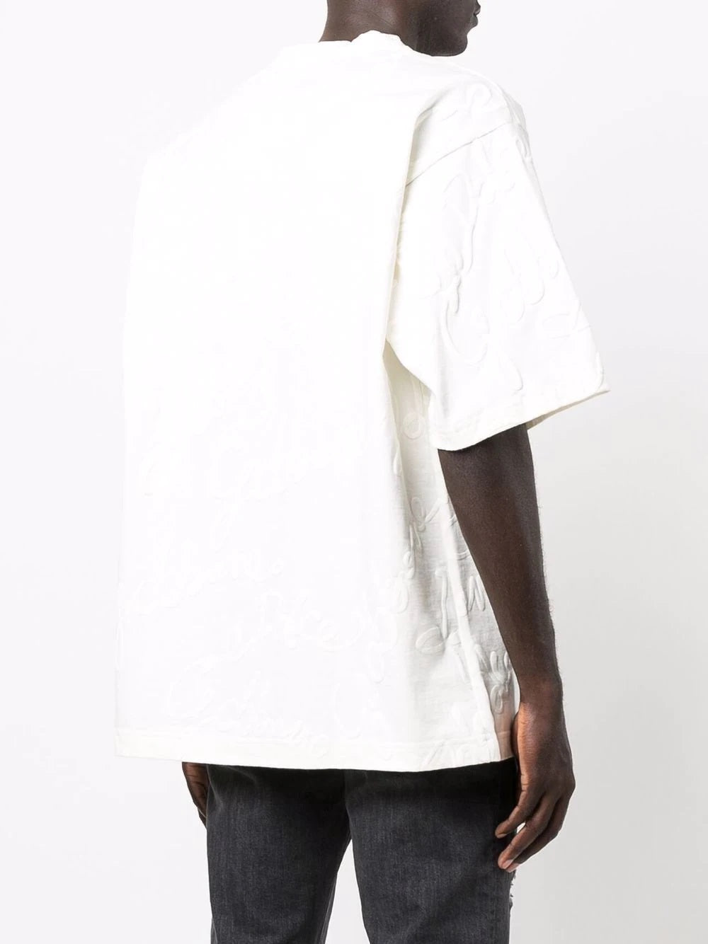 DG logo-print white cotton T-shirt - Styledistrict