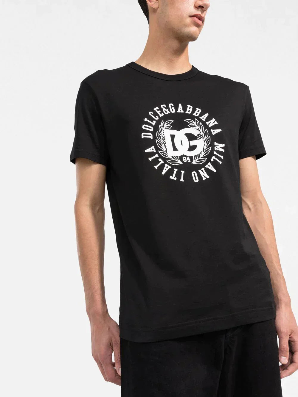 DG logo-print cotton Black T-shirt - Styledistrict