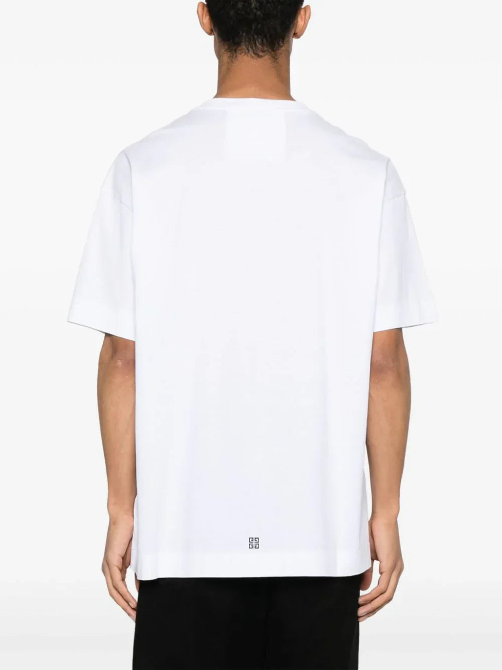Logo-embroidered White Cotton T-shirt