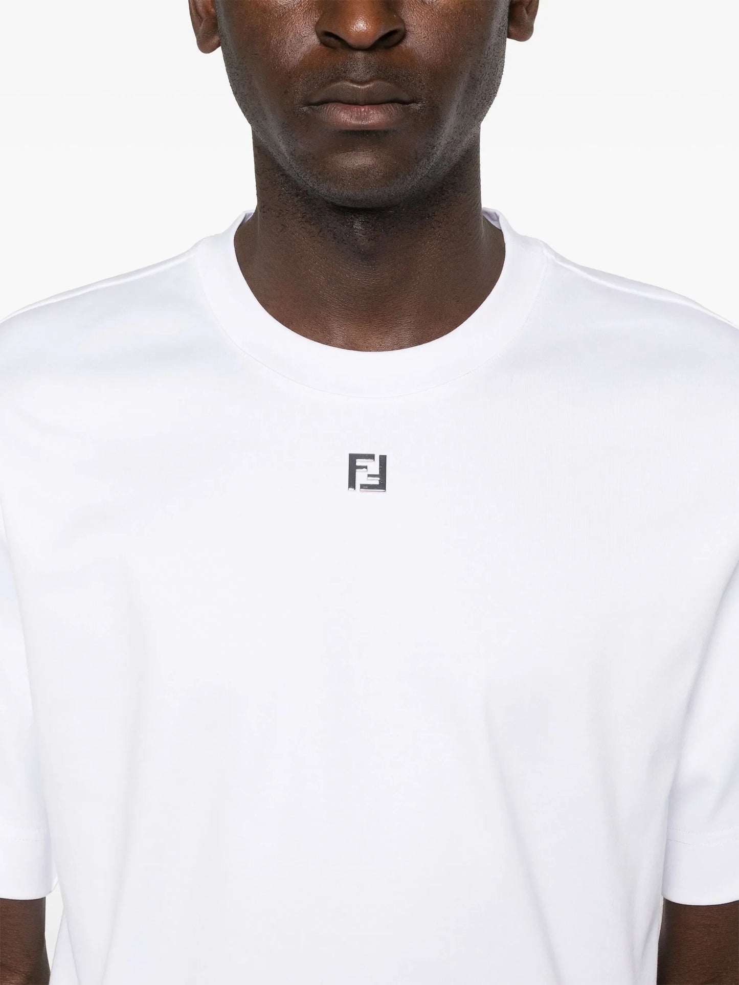 FF Plaque White Cotton T-shirt
