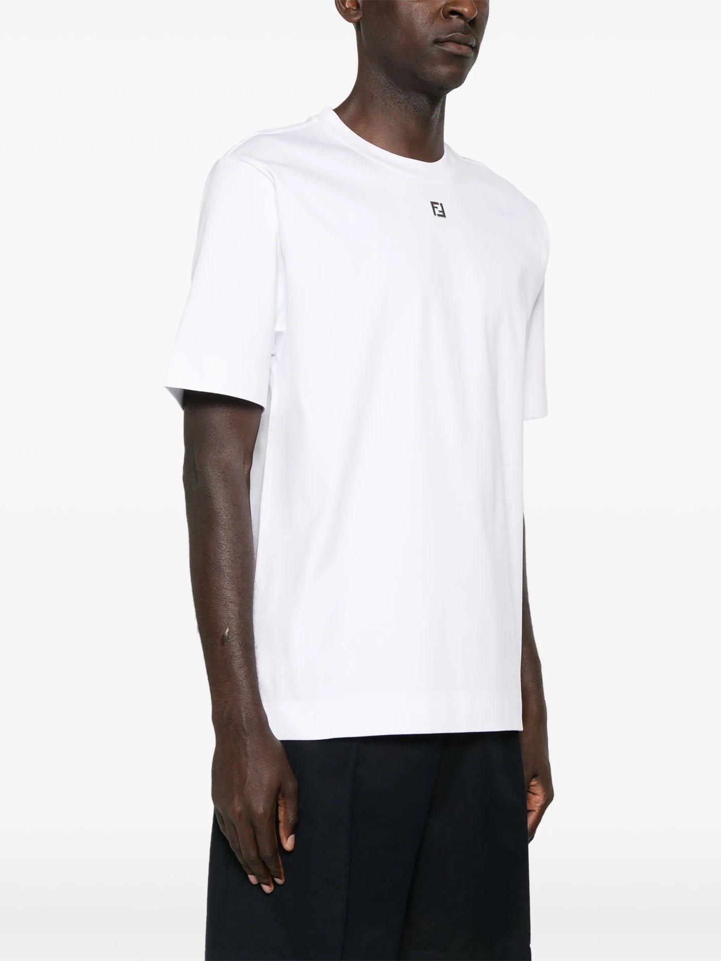 FF Plaque White Cotton T-shirt