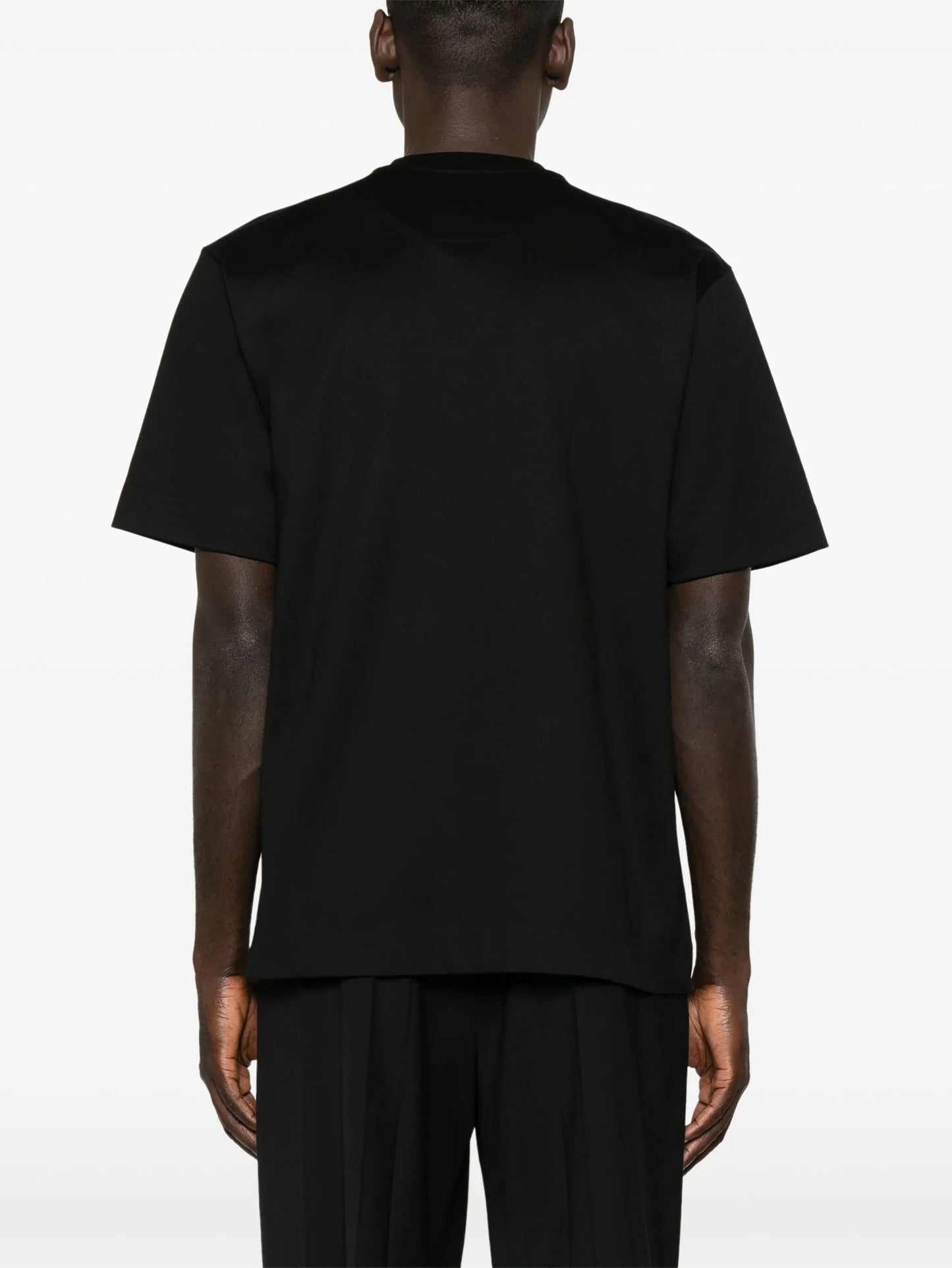 Black Cotton T-shirt with Pocket
