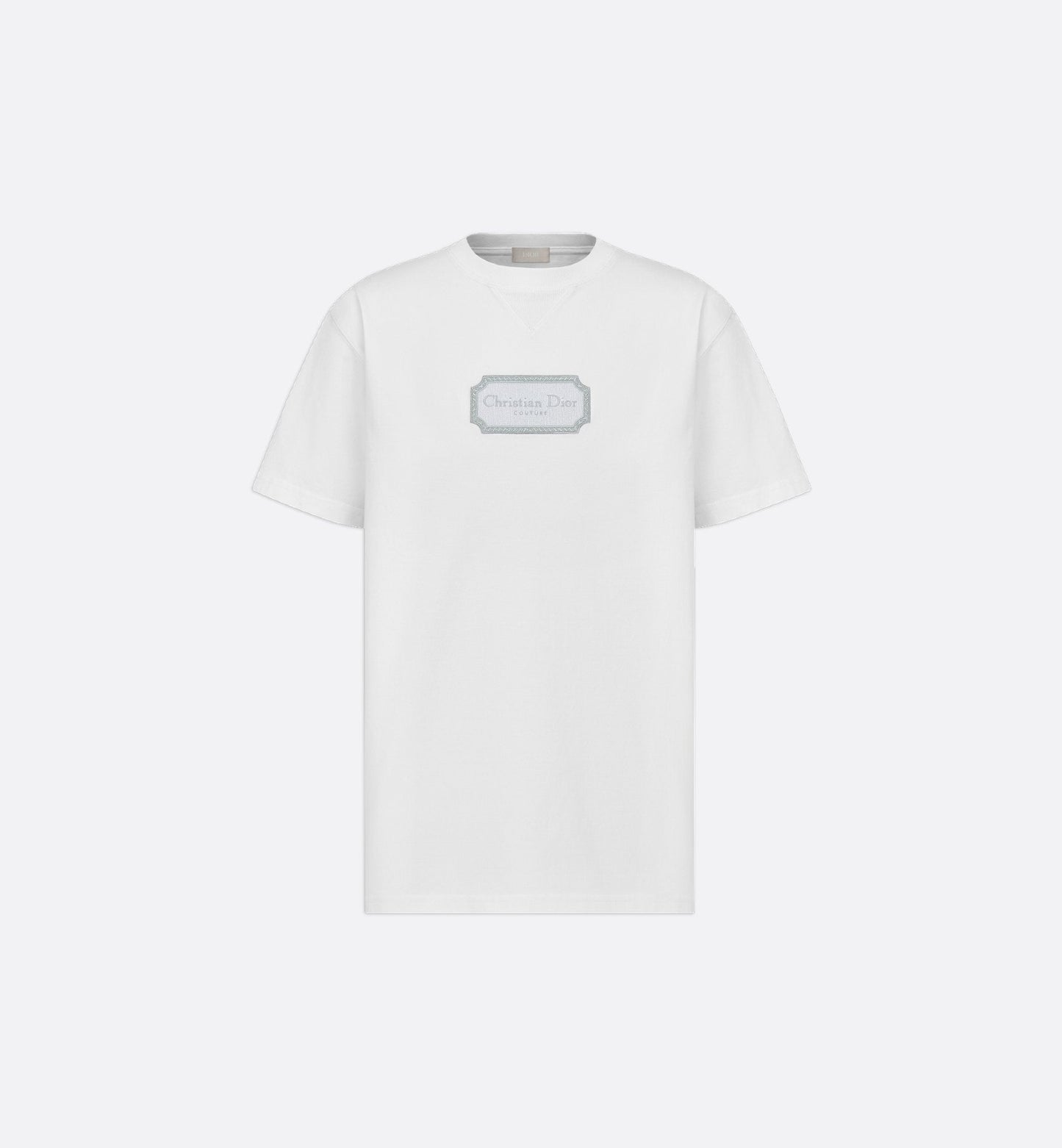 Couture Relaxed Fit White T-shirt with Embroidery