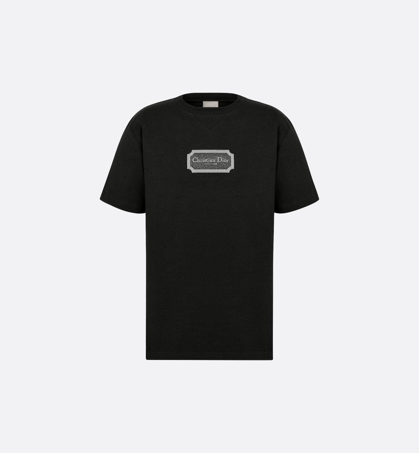 Couture Relaxed Fit Black T-shirt with Embroidery