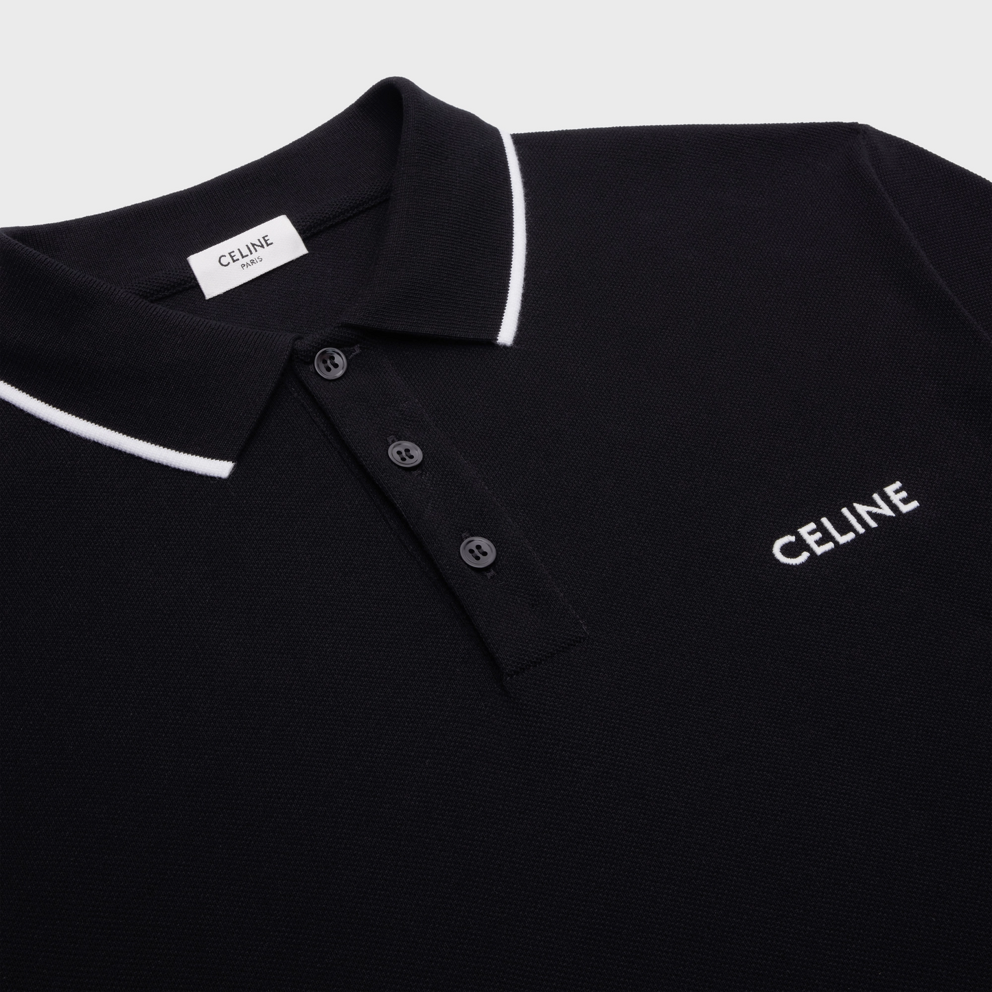 CLASSIC BLACK POLO SHIRT IN COTTON JERSEY