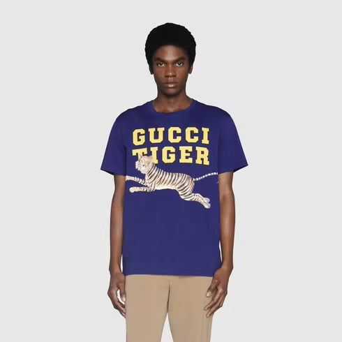 GUC Animal Patterns Blue T-shirt - Styledistrict