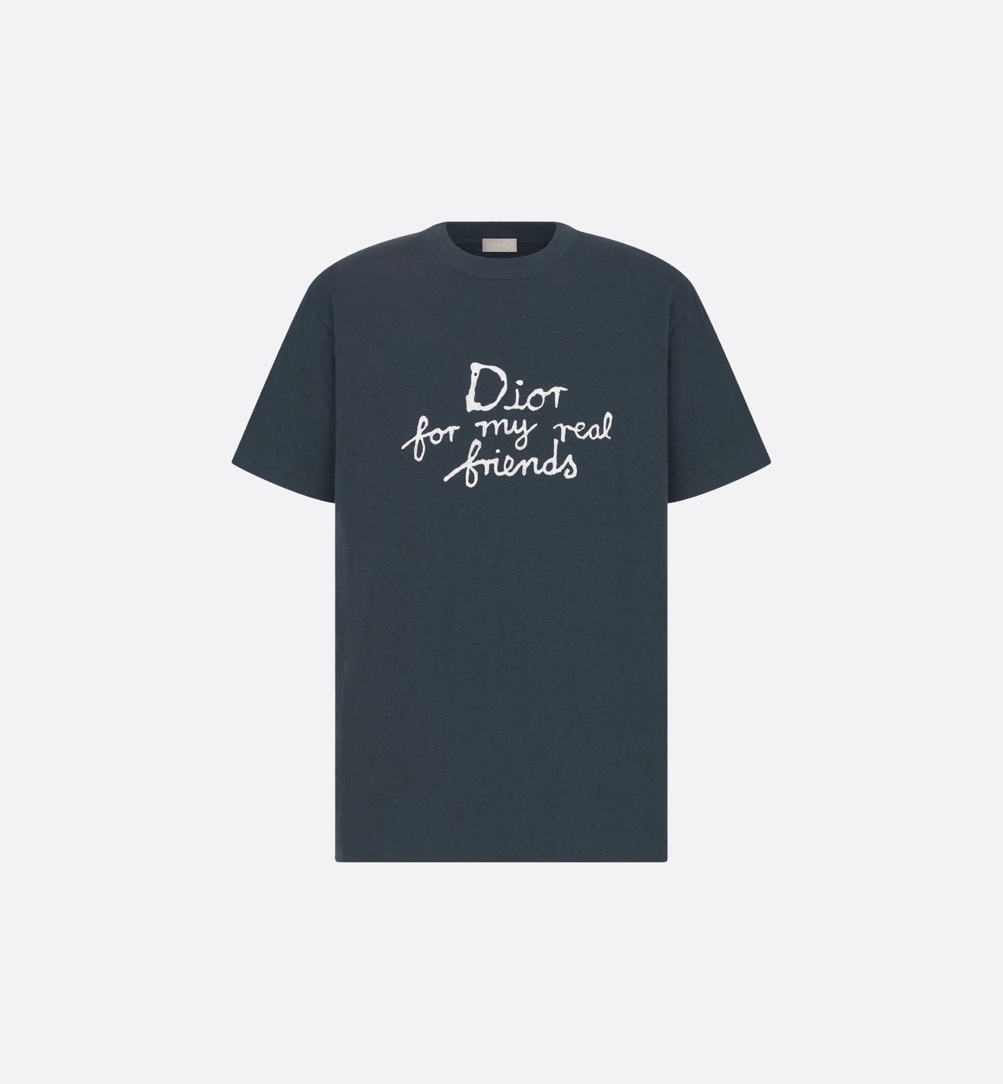 Hylton Nel For My Real Friends Embroidered Navy Blue T-shirt