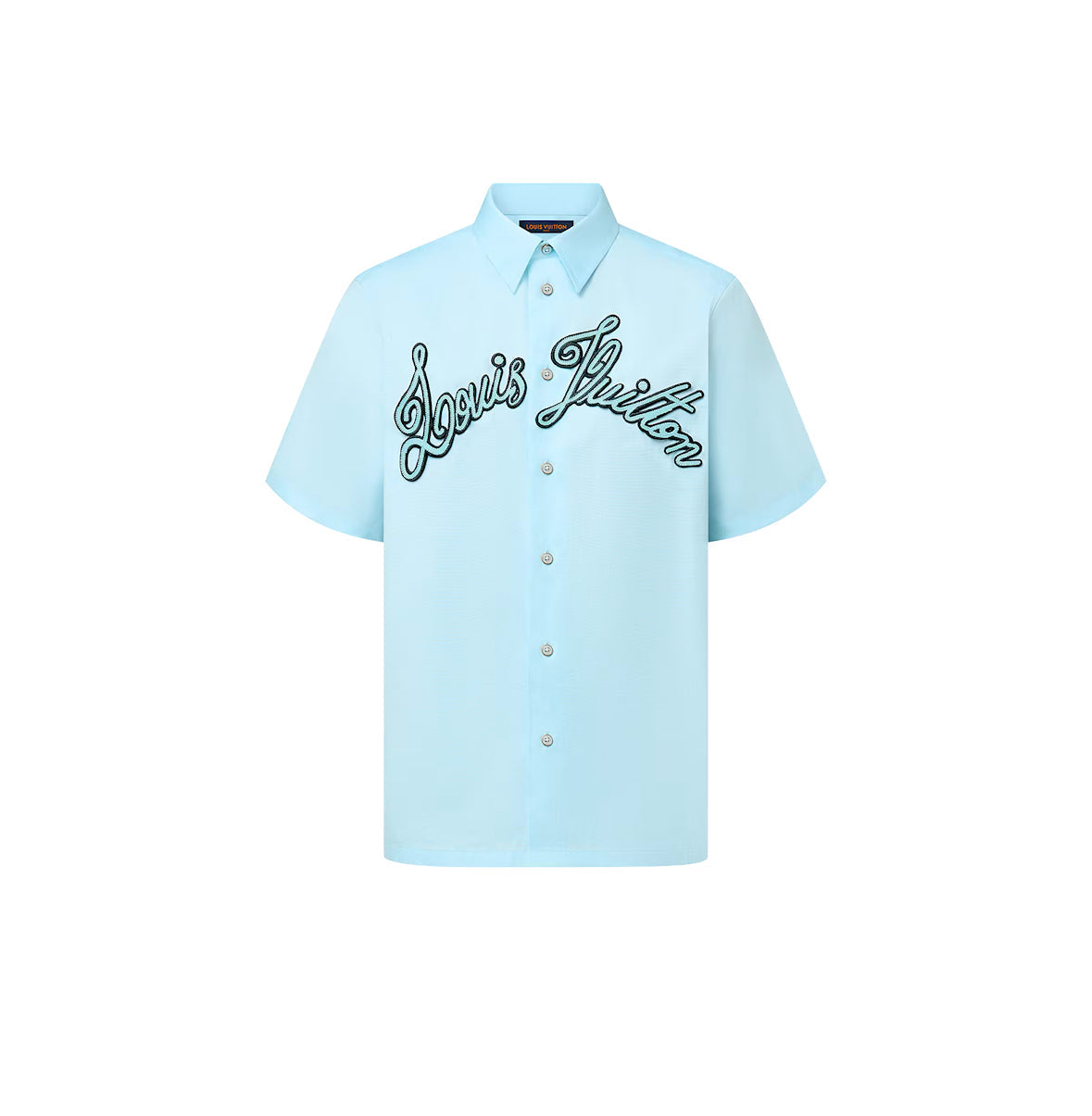 Embroidered Short-Sleeved Cotton Shirt