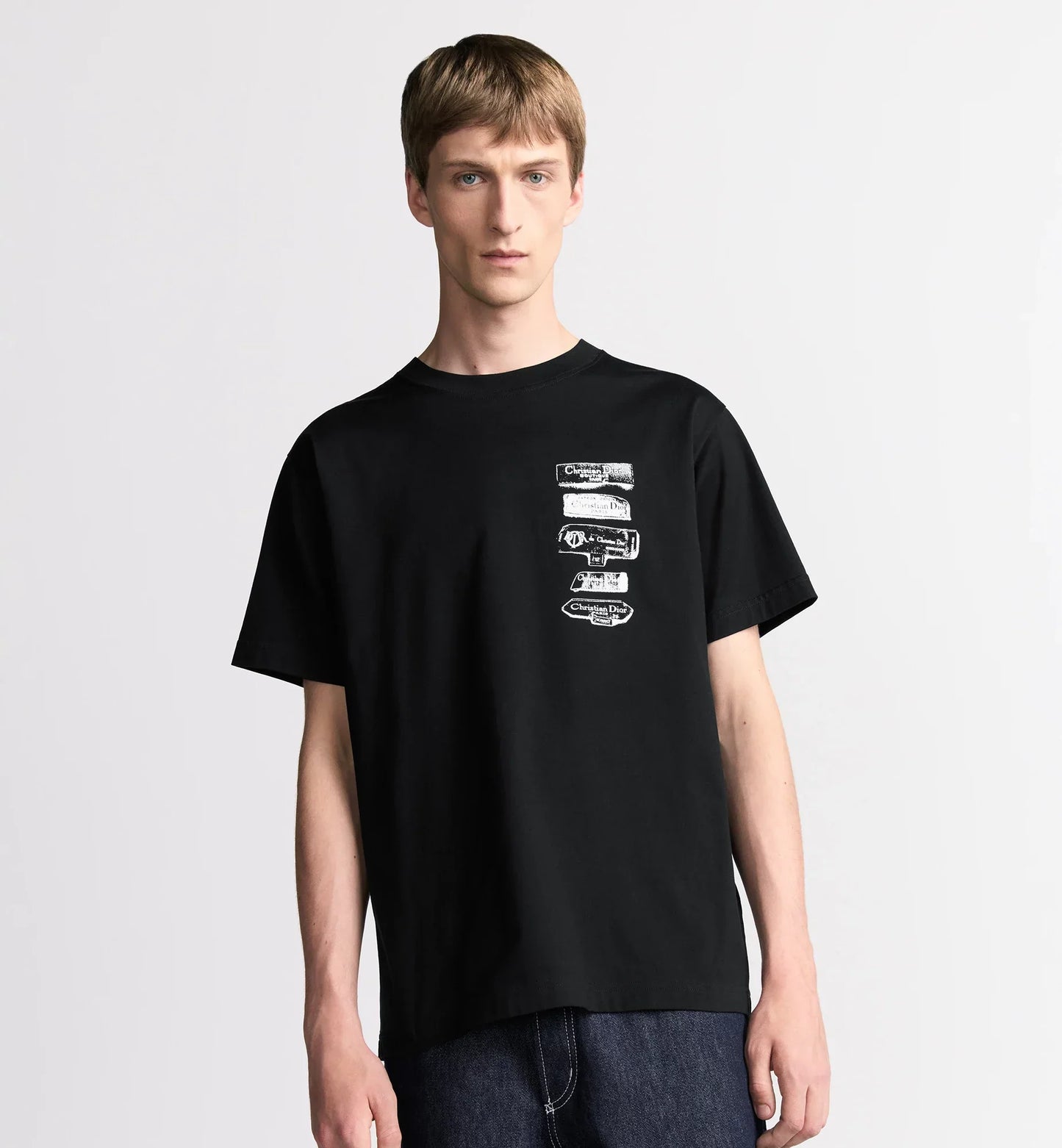 Archives Labels Relaxed Fit Black T-shirt