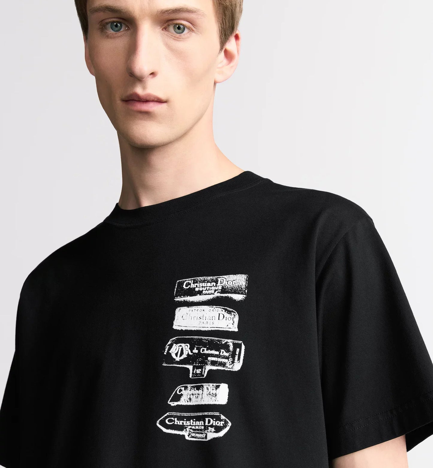 Archives Labels Relaxed Fit Black T-shirt
