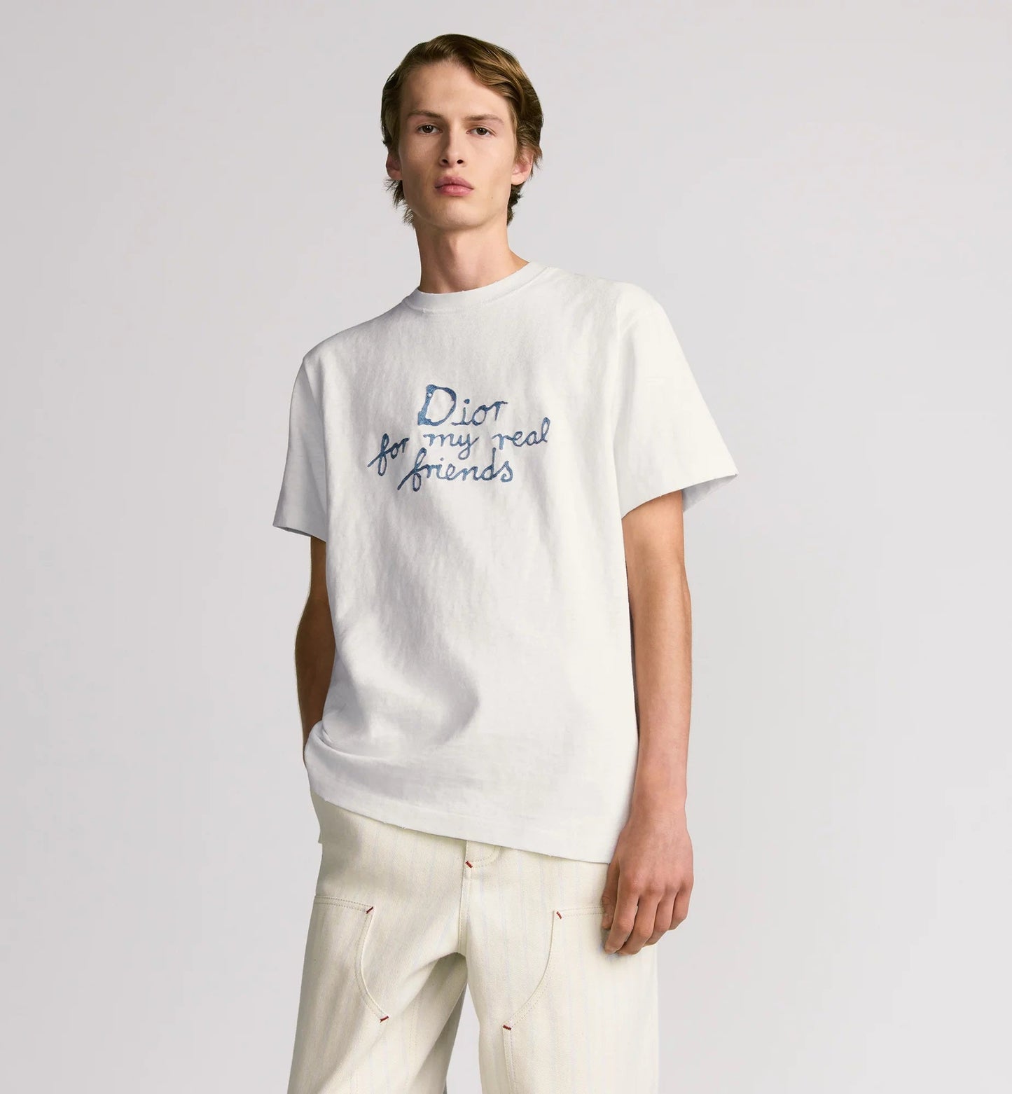 Hylton Nel For My Real Friends Embroidered White T-shirt