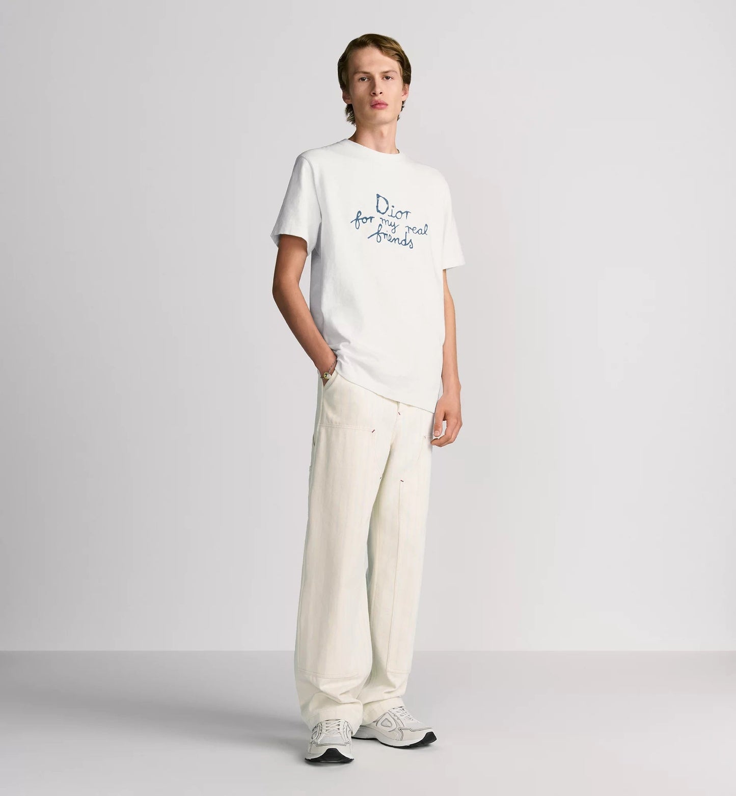Hylton Nel For My Real Friends Embroidered White T-shirt