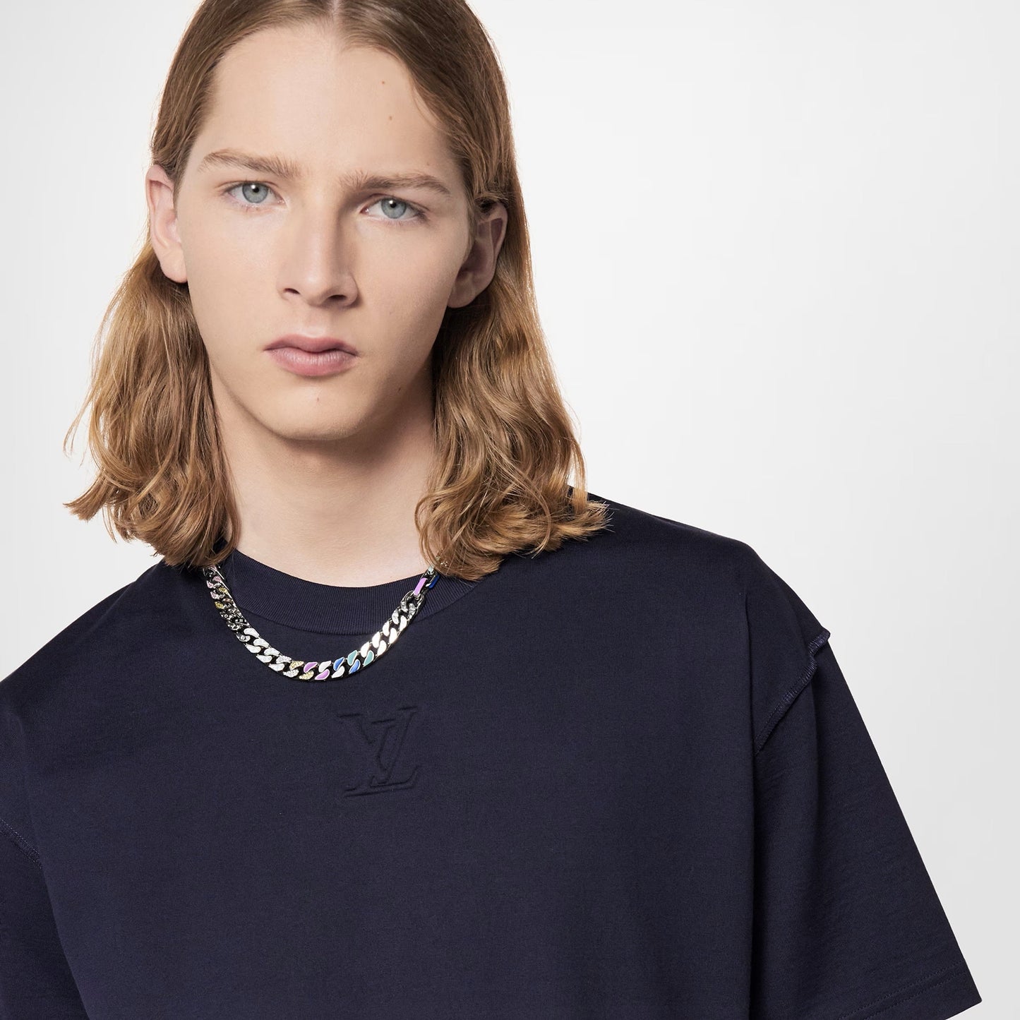 Black T-shirt with Embossed Logo