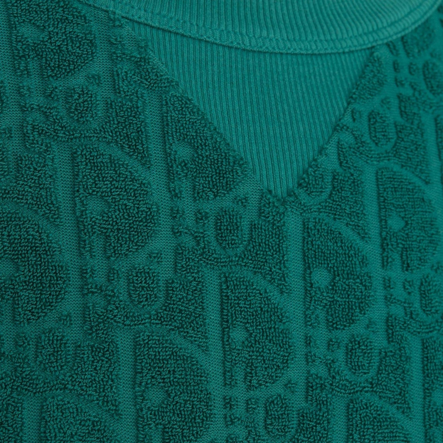 Oblique Relaxed Fit Green T-shirt