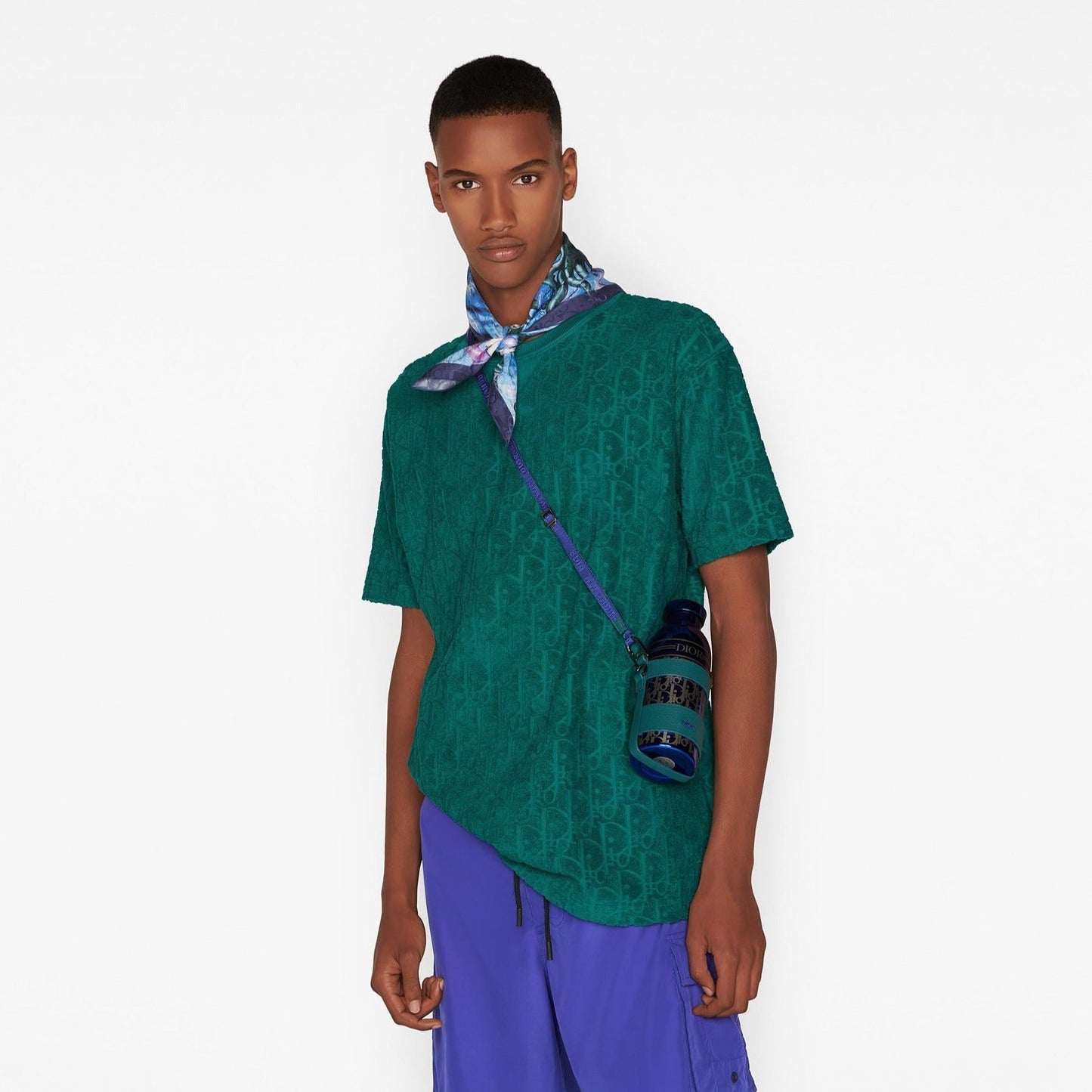 Oblique Relaxed Fit Green T-shirt