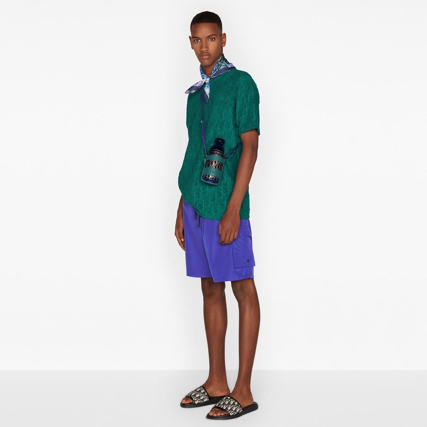 Oblique Relaxed Fit Green T-shirt