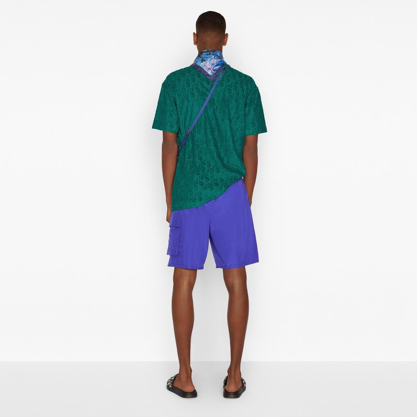 Oblique Relaxed Fit Green T-shirt