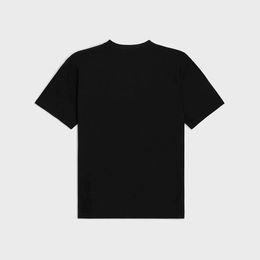 College Print Black Cotton Jersey T-shirt