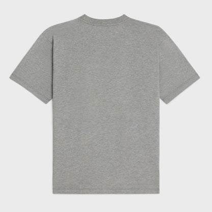 College Print Grey Cotton Jersey T-shirt