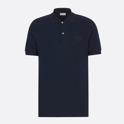 CD ICON LOGO EMBROIDERY NAVY BLUE POLO SHIRT