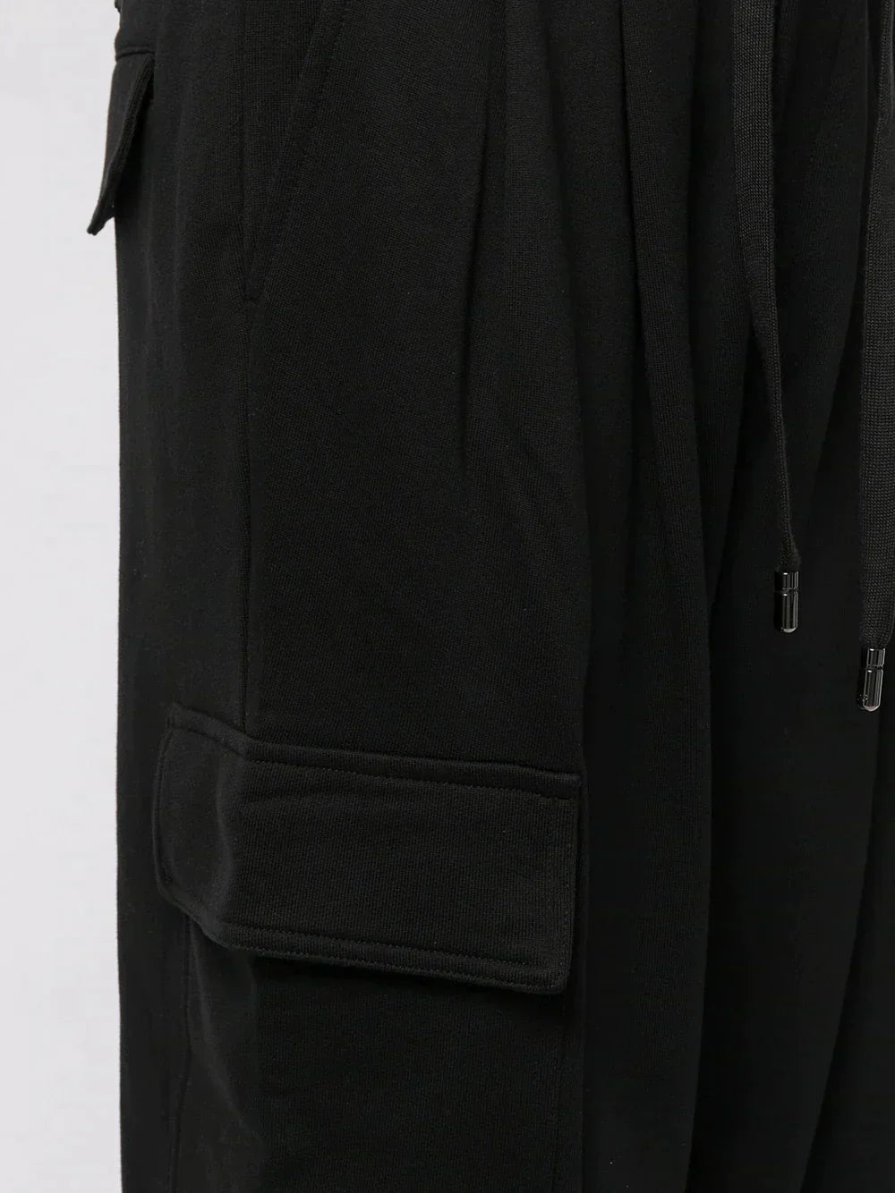 DG Black Drawstring Cotton Track Pants - Exclusive Wear