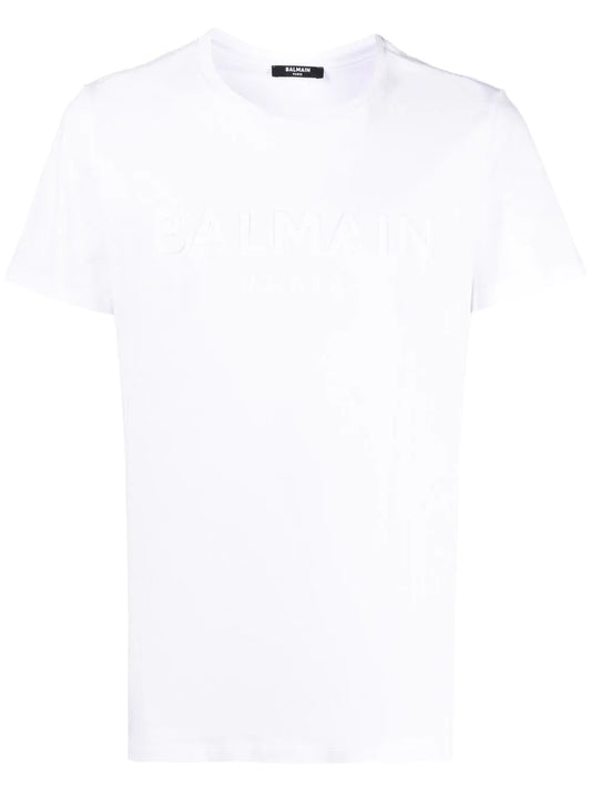 BLM Logo-embossed Cotton White T-shirt - Styledistrict