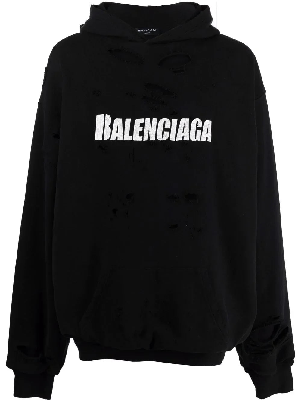 BLCG Destroyed logo Black Hoodie - Styledistrict