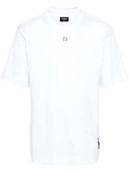 FF Plaque White Cotton T-shirt