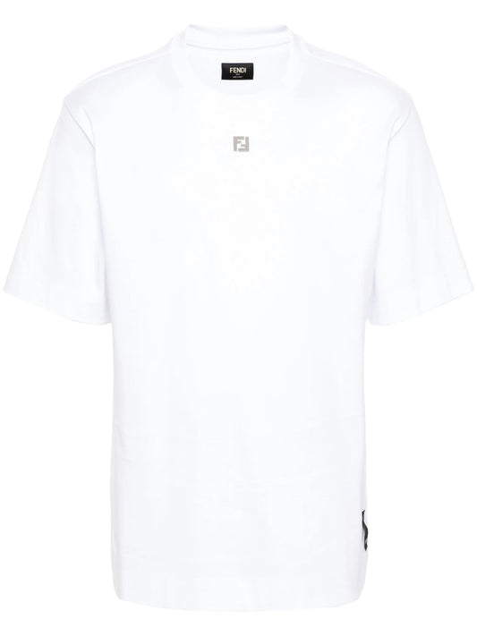 FF Plaque White Cotton T-shirt