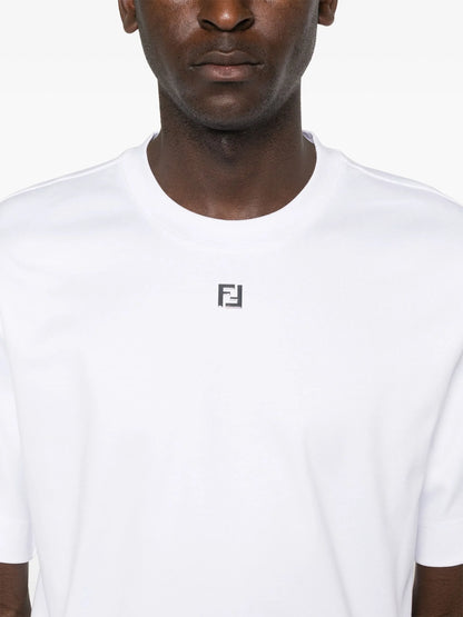 FF Plaque White Cotton T-shirt