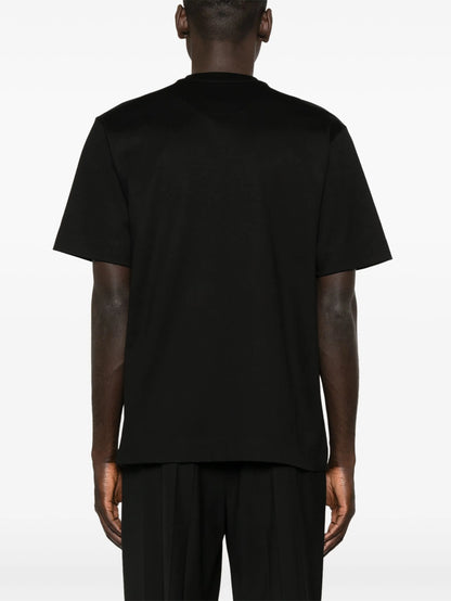 Black Cotton T-shirt with Pocket