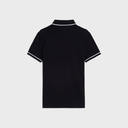 CLASSIC BLACK POLO SHIRT IN COTTON JERSEY