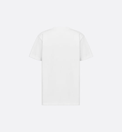 Couture Relaxed Fit White T-shirt with Embroidery