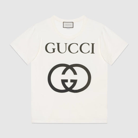 GG Interlocking White Oversize T-shirt