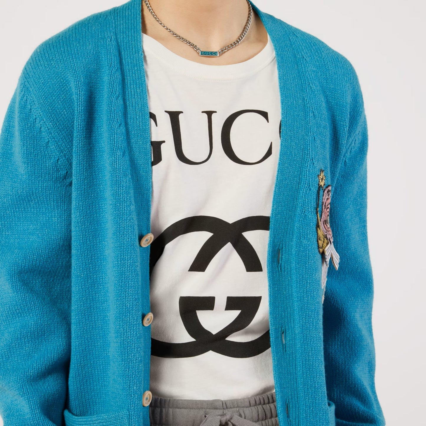 GG Interlocking White Oversize T-shirt