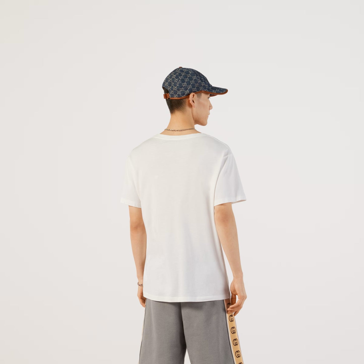 GG Interlocking White Oversize T-shirt
