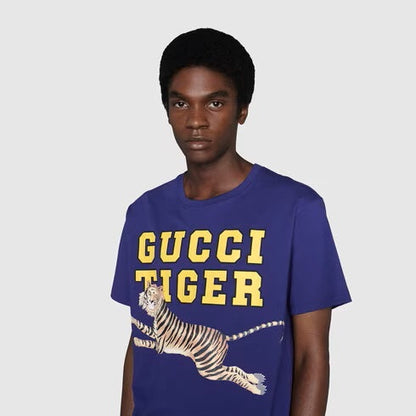 GUC Animal Patterns Blue T-shirt - Styledistrict