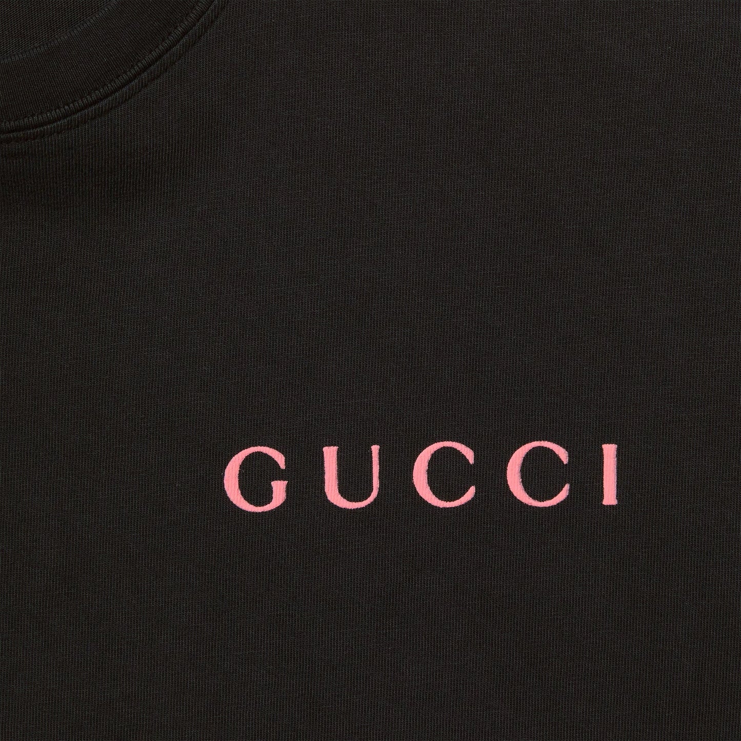 Printed Cotton Jersey Black T-shirt