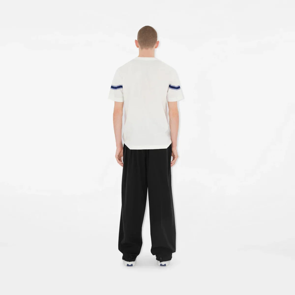 Striped White Cotton T-shirt