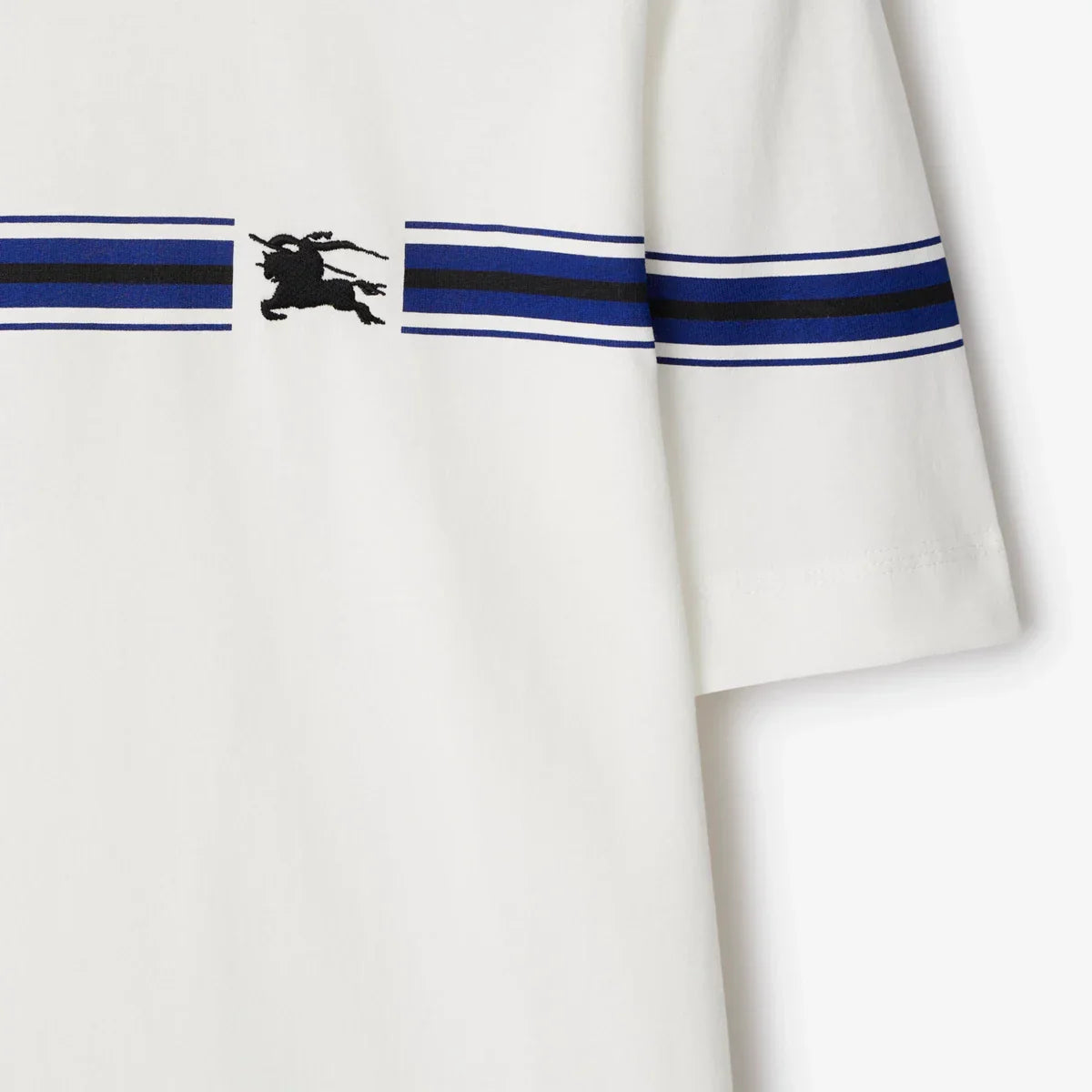 Striped White Cotton T-shirt