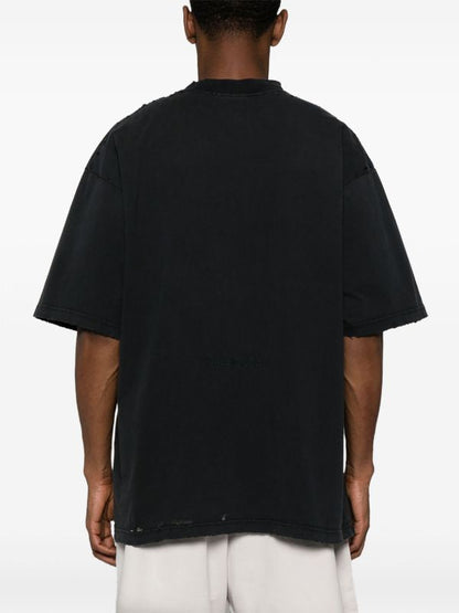 Paris Liberty Logo Black Oversized T-shirt