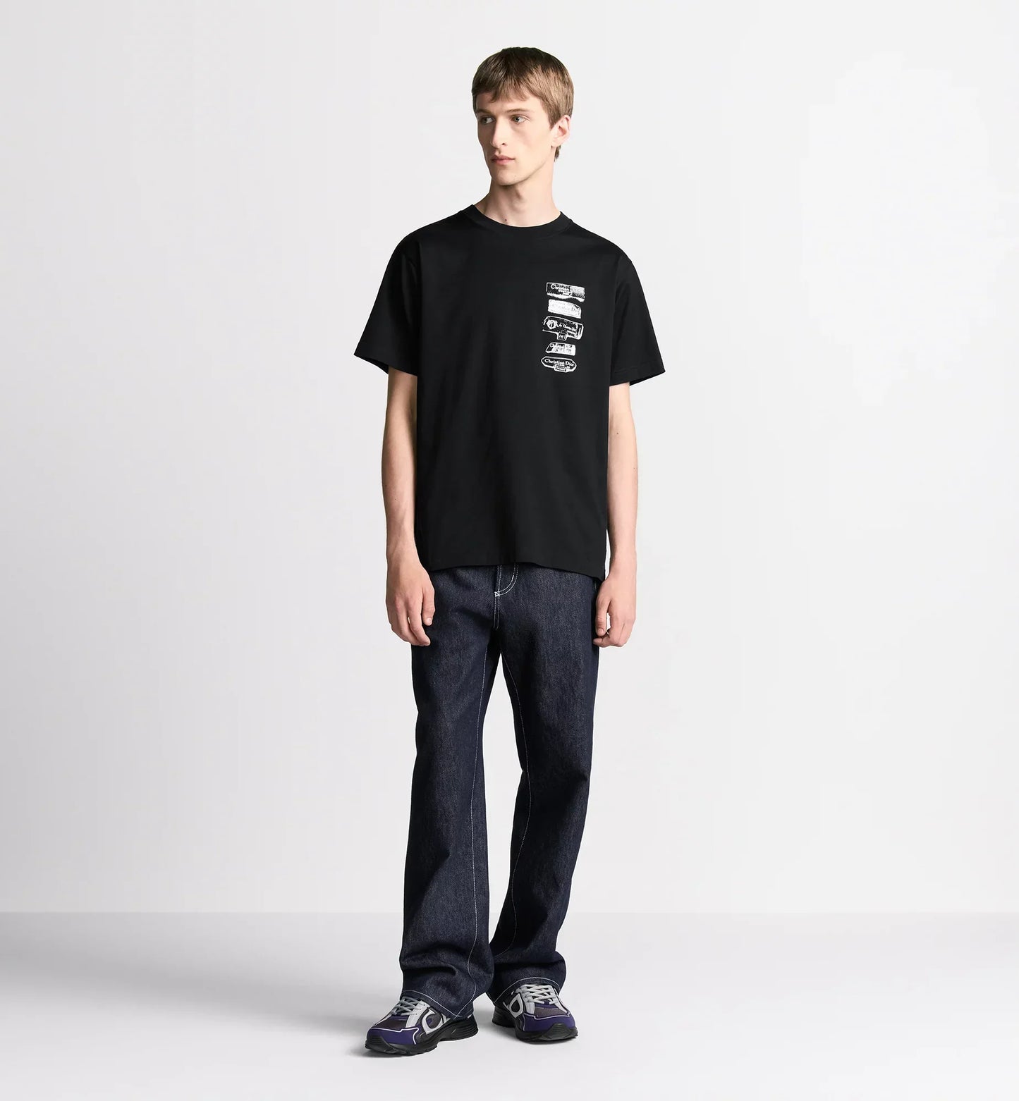 Archives Labels Relaxed Fit Black T-shirt