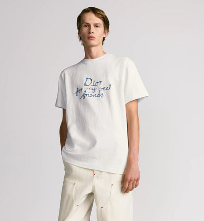 Hylton Nel For My Real Friends Embroidered White T-shirt