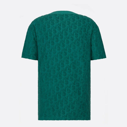 Oblique Relaxed Fit Green T-shirt